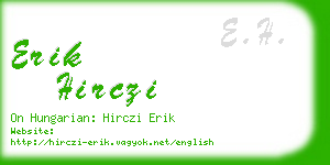 erik hirczi business card